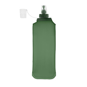 Foldable water bottle 500ml, green