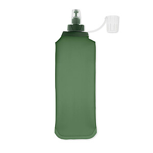 Foldable water bottle 500ml, green