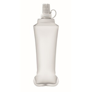 Foldable water bottle 500ml, transparent white