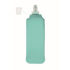 Foldable water bottle 500ml, turquoise