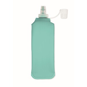 Foldable water bottle 500ml, turquoise