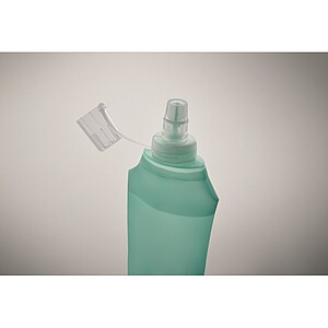 Foldable water bottle 500ml, turquoise
