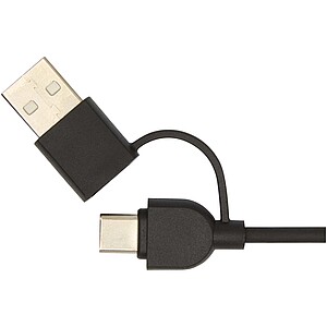 Freal 15W recycled plastic wireless charging pad, solid black