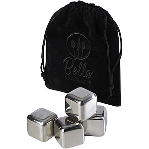 Froz stainless steel ice cubes set, solid black