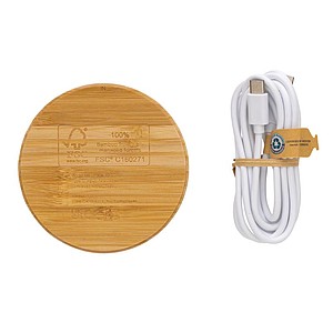 FSC® bamboo 15W wireless charger