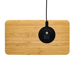 FSC® Bamboo desk organiser 10W wireless charger