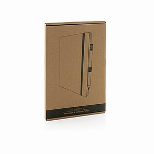 FSC® bamboo notebook and infinity pencil set