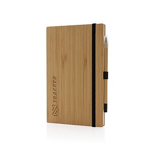 FSC® bamboo notebook and infinity pencil set