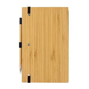 FSC® bamboo notebook and infinity pencil set