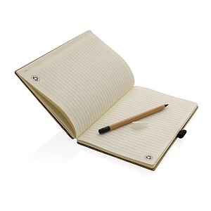 FSC® bamboo notebook and infinity pencil set