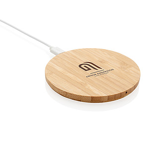 FSC® certified bamboo 5W round wireless charger