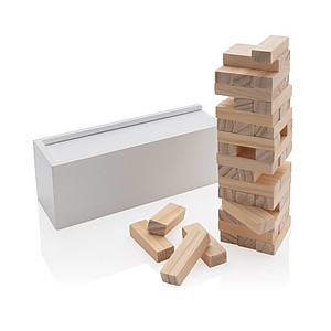 FSC® Deluxe tumbling tower wood block stacking game