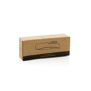 FSC® wooden knife with bottle opener