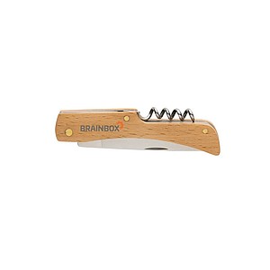 FSC® wooden knife with bottle opener