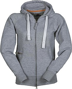 Full-zip hoodie, DALLAS+LADY MELANGE, melange grey, S