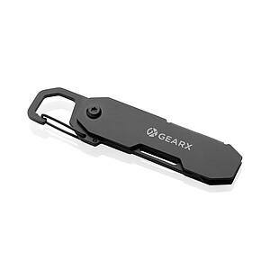 Gear X foldable EDC tool with carabiner and parcel cutter, black