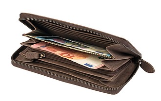 Genuine leather purse LADY