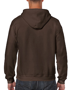 GILDAN HEAVY BLEND ADULT FULL ZIP HOODED 271gr, dark chocolate, 2XL