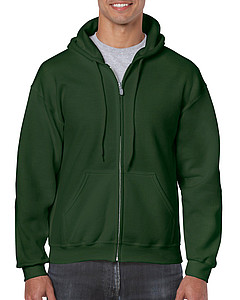 GILDAN HEAVY BLEND ADULT FULL ZIP HOODED 271gr, forest green, 2XL