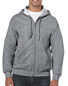 GILDAN HEAVY BLEND ADULT FULL ZIP HOODED 271gr, graphite heather, S