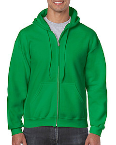 GILDAN HEAVY BLEND ADULT FULL ZIP HOODED 271gr, irish green, S