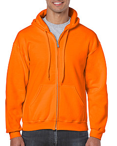 GILDAN HEAVY BLEND ADULT FULL ZIP HOODED 271gr, S.orange, S