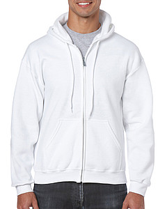 GILDAN HEAVY BLEND ADULT FULL ZIP HOODED 271gr, white, S