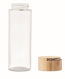 Glass bottle 500ml, bamboo lid