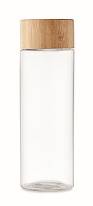 Glass bottle 500ml, bamboo lid