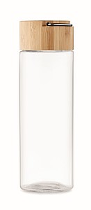 Glass bottle 500ml, bamboo lid