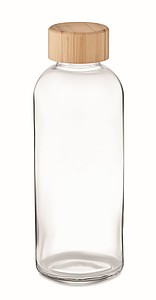 Glass bottle 650ml, bamboo lid