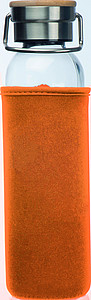 Glass bottle with neoprene sleeve, 600ml