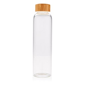Glass bottle with textured PU sleeve,white