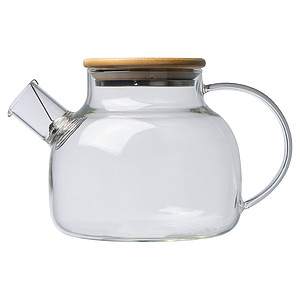 Glass jug with bamboo lid, 1000ml