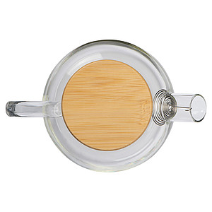 Glass jug with bamboo lid, 1000ml