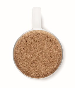 Glass mug 400ml with cork base