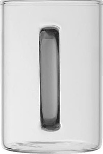 Glass Mug with colored Handle