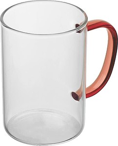 Glass Mug with colored Handle