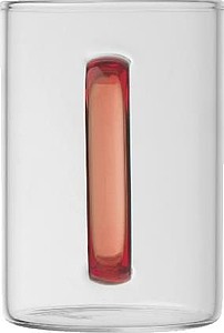 Glass Mug with colored Handle