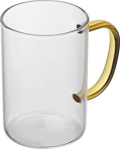 Glass Mug with colored Handle