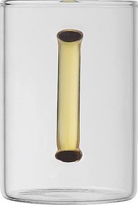 Glass Mug with colored Handle