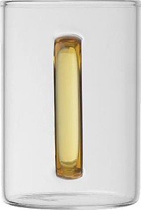 Glass Mug with colored Handle