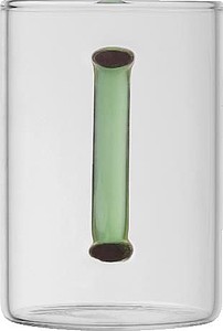 Glass Mug with colored Handle