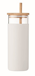 Glass tumbler 450ml bamboo lid