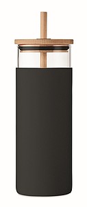 Glass tumbler 450ml bamboo lid