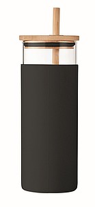 Glass tumbler 450ml bamboo lid