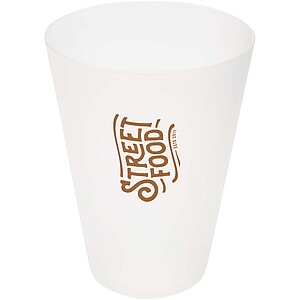 Glastonbury 300 ml reusable plastic cup, frosted clear