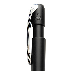 Glide GRS certified R-ABS Metal Clip Pen, black