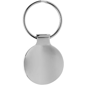 Glossy Round Key Chain - Silver