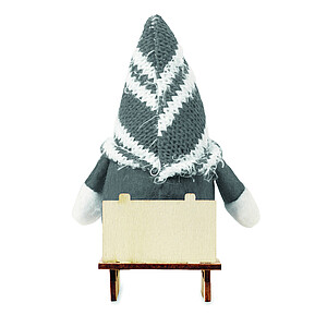 Gnome on wooden sleigh